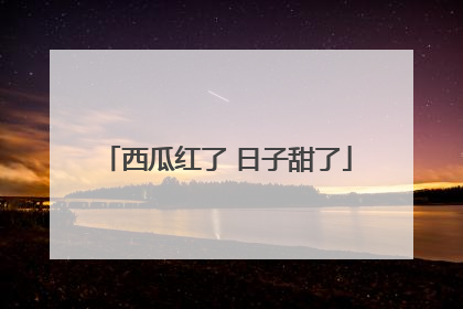 西瓜红了 日子甜了