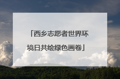西乡志愿者世界环境日共绘绿色画卷