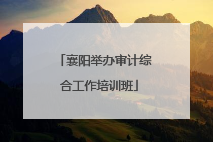 襄阳举办审计综合工作培训班