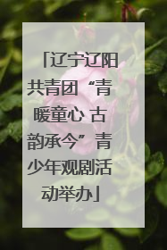 辽宁辽阳共青团“青暖童心 古韵承今”青少年观剧活动举办