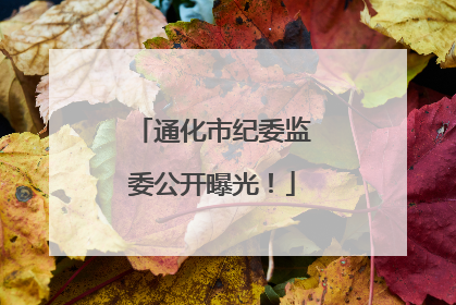 通化市纪委监委公开曝光！