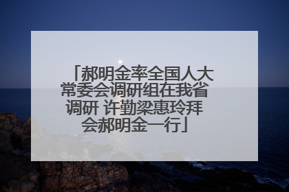 郝明金率全国人大常委会调研组在我省调研 许勤梁惠玲拜会郝明金一行