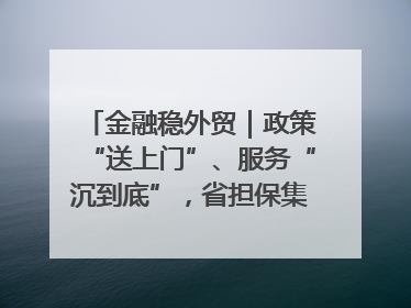 金融稳外贸｜政策“送上门”、服务“沉到底”，省担保集团加力支持外经贸高质量发展