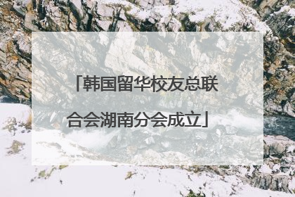 韩国留华校友总联合会湖南分会成立
