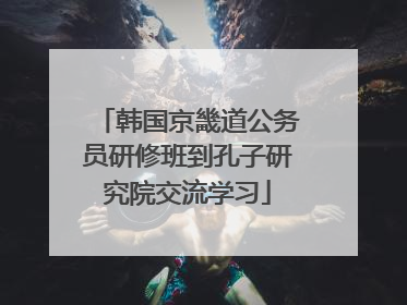 韩国京畿道公务员研修班到孔子研究院交流学习