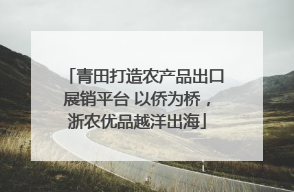 青田打造农产品出口展销平台 以侨为桥，浙农优品越洋出海