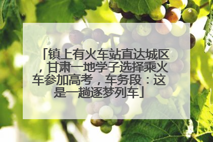 镇上有火车站直达城区，甘肃一地学子选择乘火车参加高考，车务段：这是一趟逐梦列车