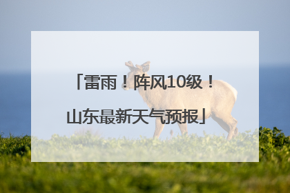 雷雨！阵风10级！山东最新天气预报