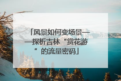 风景如何变场景——探析吉林“赏花游”的流量密码