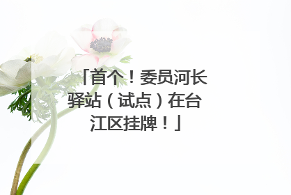 首个！委员河长驿站（试点）在台江区挂牌！