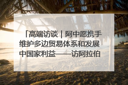 高端访谈｜阿中愿携手维护多边贸易体系和发展中国家利益——访阿拉伯议会议长亚马希