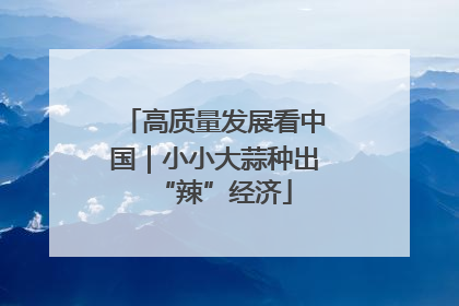 高质量发展看中国｜小小大蒜种出“辣”经济