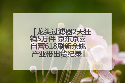 龙头过滤器2天狂销5万件 京东京喜自营618刷新余姚产业带出货纪录