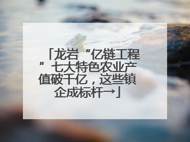 龙岩“亿链工程”七大特色农业产值破千亿，这些镇企成标杆→