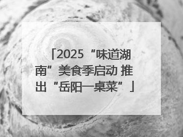 2025“味道湖南”美食季启动 推出“岳阳一桌菜”