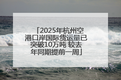 2025年杭州空港口岸国际货运量已突破10万吨 较去年同期提前一周