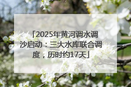 2025年黄河调水调沙启动：三大水库联合调度，历时约17天