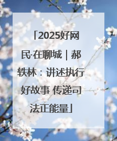 2025好网民·在聊城｜郝轶林：讲述执行好故事 传递司法正能量