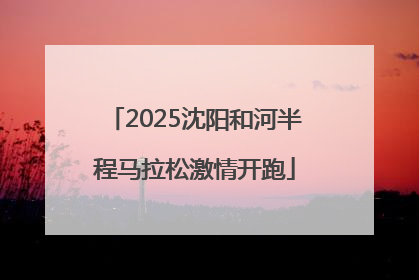 2025沈阳和河半程马拉松激情开跑