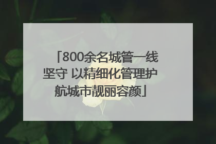 800余名城管一线坚守 以精细化管理护航城市靓丽容颜
