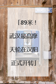 89米！武汉最高摩天轮在汉阳正式开转