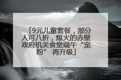 9元儿童套餐，部分人可八折，爆火的赤壁政府机关食堂端午“宠粉” 再升级