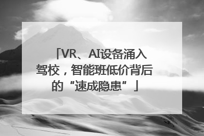 VR、AI设备涌入驾校，智能班低价背后的“速成隐患”